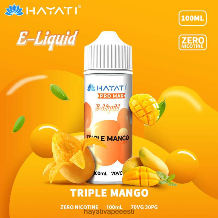 Hayati Flavour List - Hayati Pro Max niksoolad kolmekordne mango N6LJBF258