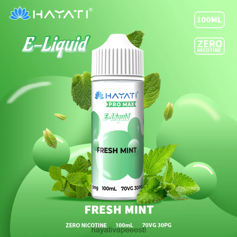 Hayati Vape Near Me - Hayati Pro Max niksoolad värske piparmünt N6LJBF255