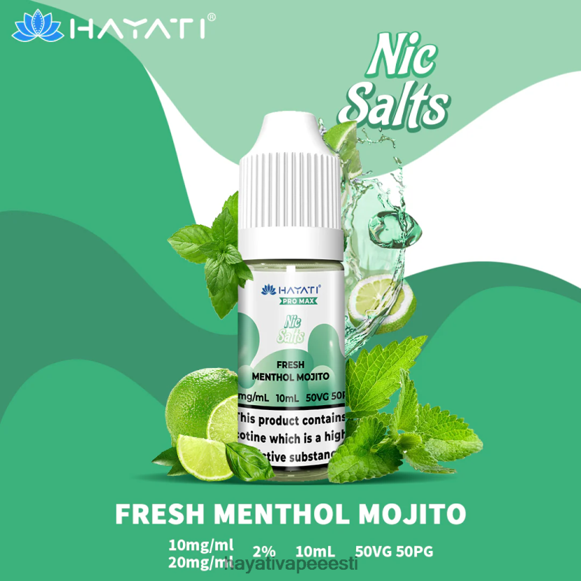 Hayati Vapes Wholesale - Hayati Pro Max niksoolad värske mentooli mojito N6LJBF239