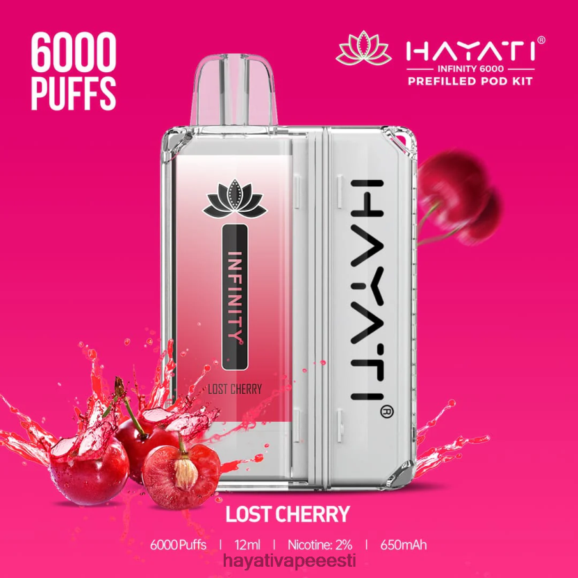 Hayati Vape Flavours - Hayati Infinity 6000 taskukomplekti kadunud kirss N6LJBF154
