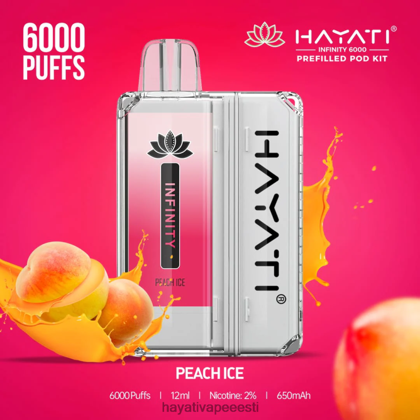 Hayati Vape Near Me - Hayati Infinity 6000 taskukomplekti virsiku jää N6LJBF155
