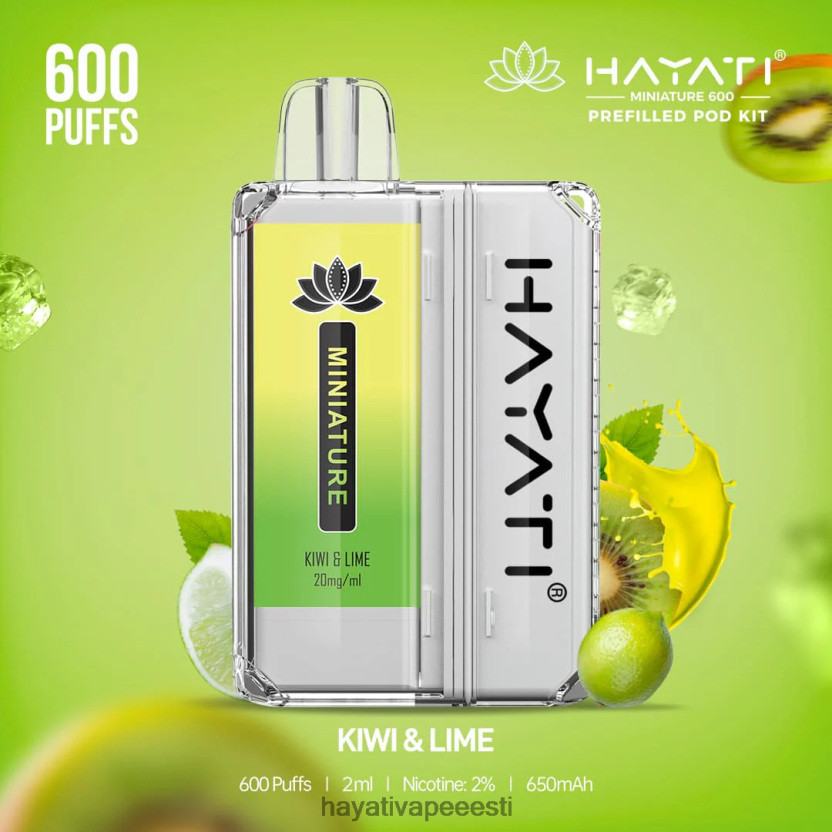 Hayati Flavour List - Hayati Miniature 600 kaunakomplekti kiivi ja laim N6LJBF38