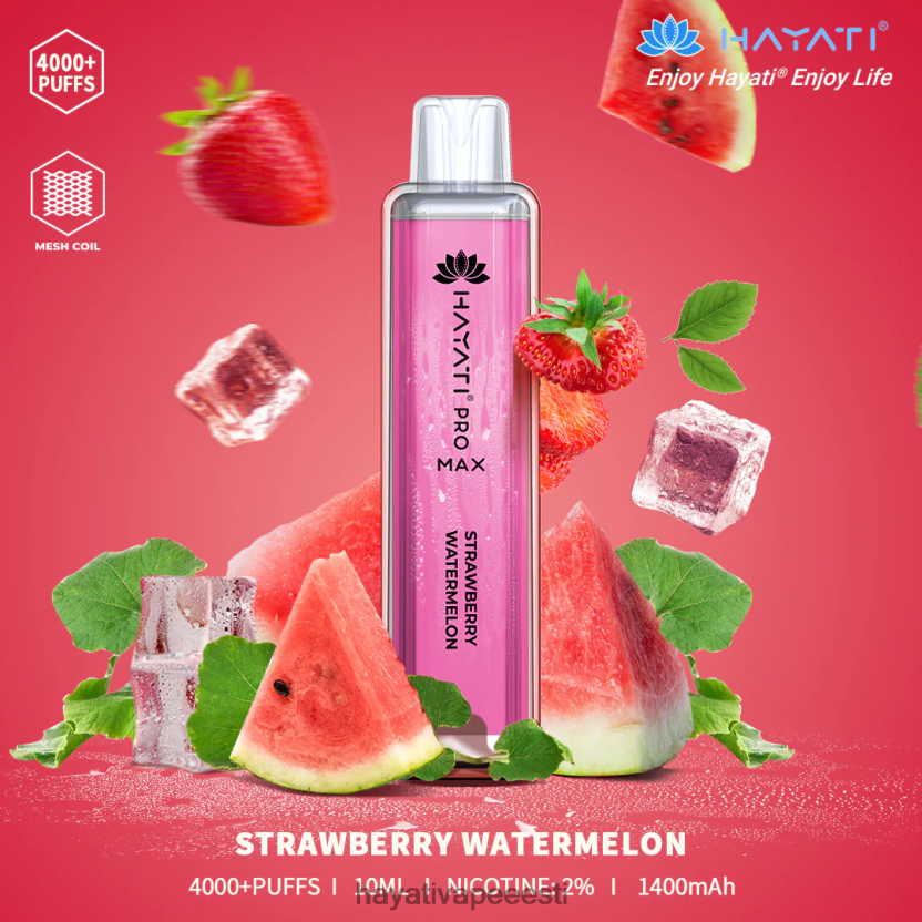 Hayati Vape Eesti - Hayati Pro Max ühekordselt kasutatavad maasikas arbuus N6LJBF123