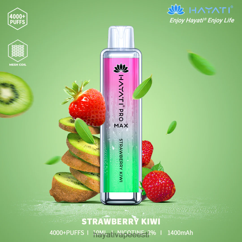 Hayati Vape Flavours - Hayati Pro Max ühekordselt kasutatavad maasika kiivi N6LJBF134
