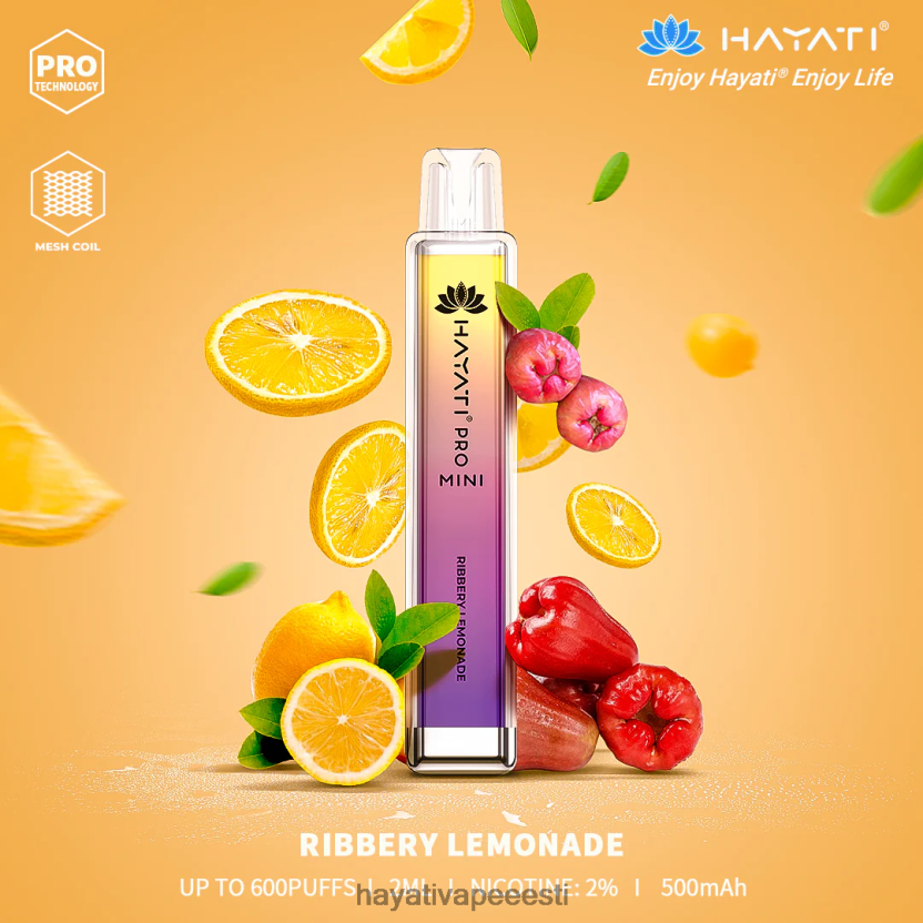 Hayati Store Eesti - Hayati Pro Mini ühekordselt kasutatavad ribiline limonaad N6LJBF20